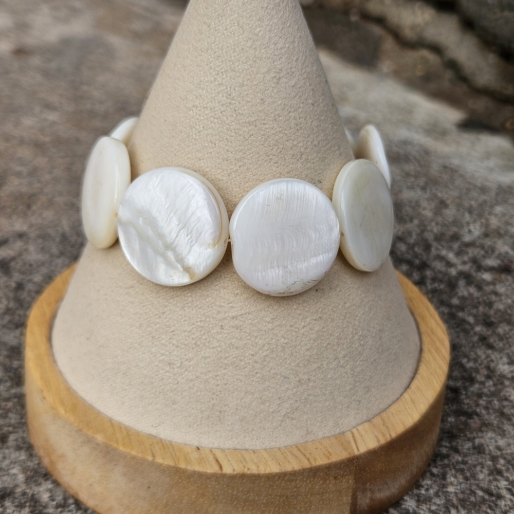 Mother Of Pearl Cream Shell Bracelet Women's Jewelry